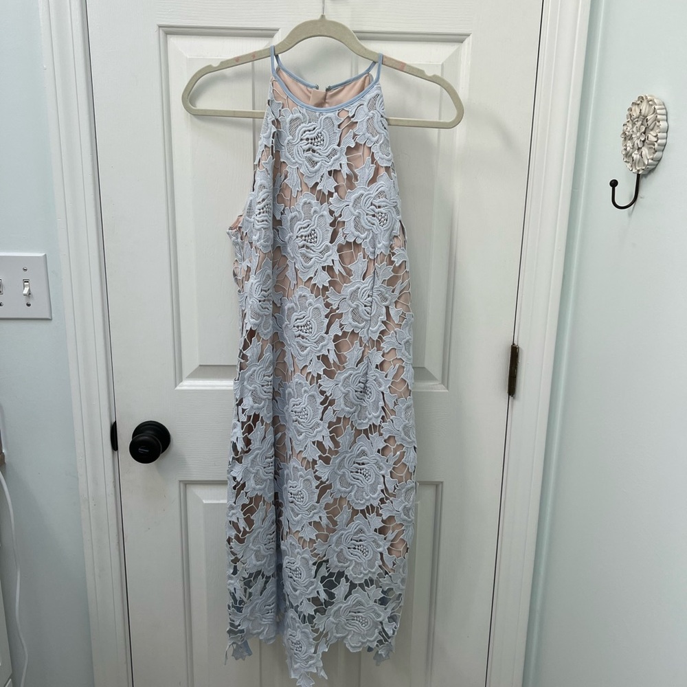 Keepsake the Label Floral Lace Dress | Light Blue | L